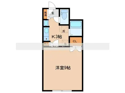 サルヴァトーレ清水(1K/1階)の間取り写真