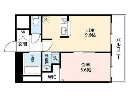 AMOUR EL ヨシモト(1LDK/1階)の間取り写真