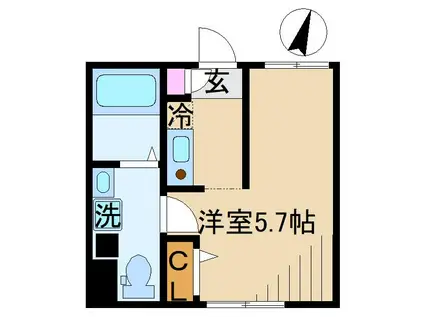 レピュア東十条駅前レジデンス(1K/5階)の間取り写真