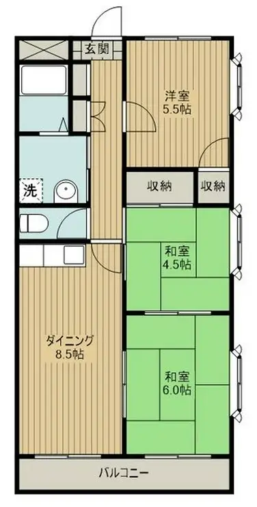 アマン富士見 3階階 間取り