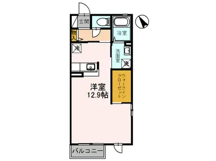 パル春日A(ワンルーム/2階)の間取り写真