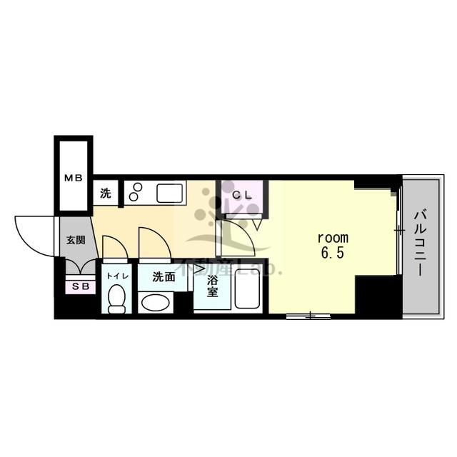 CITY LUX NAMBA サウス(1K/3階)の間取り写真