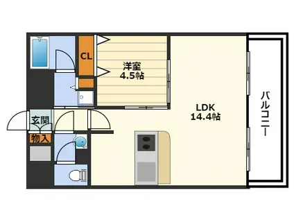 セレニテ梅田北PREMIUM(1LDK/11階)の間取り写真