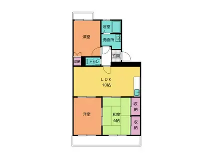 コンフォート・K(3LDK/3階)の間取り写真