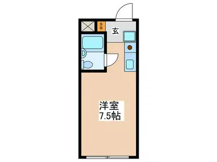 プレアール星田 西側(ワンルーム/1階)の間取り写真