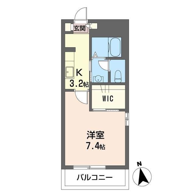 セゾン・サンティール(1K/2階)の間取り写真