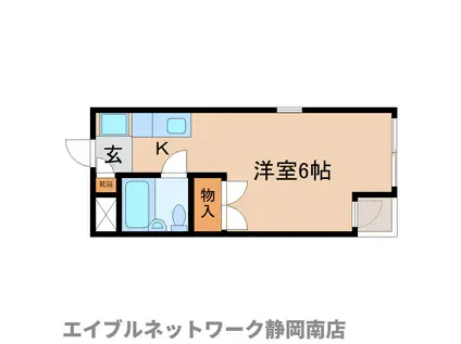 志ほ川ビル(ワンルーム/4階)の間取り写真