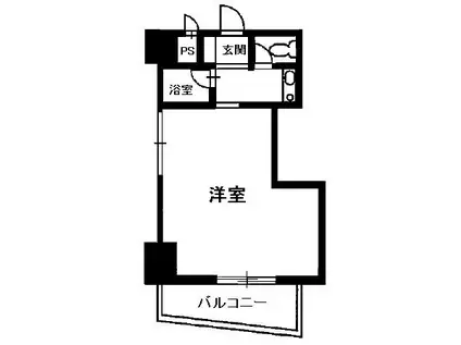 ベルメール原田町(ワンルーム/6階)の間取り写真