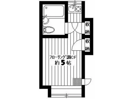 ハイム堀ノ内(ワンルーム/1階)の間取り写真
