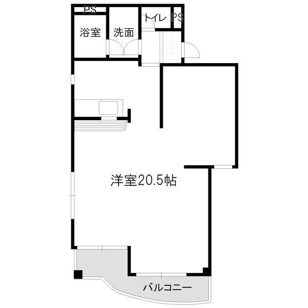 ESPRIT(ワンルーム/2階)の間取り写真