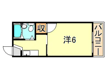 シャンポール藤井(ワンルーム/2階)の間取り写真