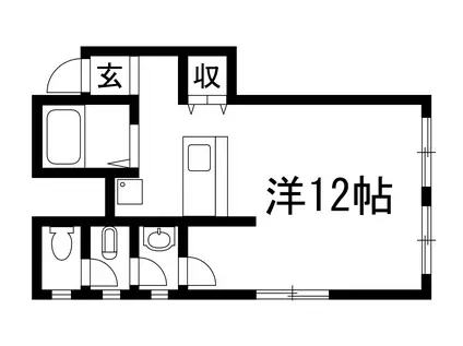 リノーベル川西(ワンルーム/2階)の間取り写真