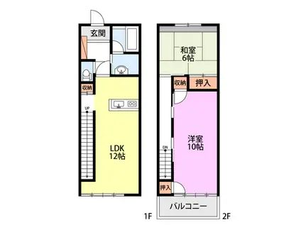 ハイツモンマルトル(2LDK/1階)の間取り写真