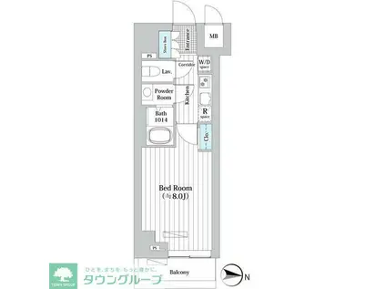 ルーエ押上(1K/2階)の間取り写真