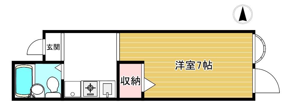 シャンテ(1K/3階)の間取り写真