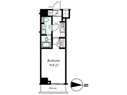 メインステージ武蔵関駅前II(1K/6階)の間取り写真