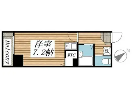 汐留フラッツ(1K/4階)の間取り写真