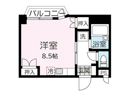 旭コンフォート香澄町(ワンルーム/1階)の間取り写真