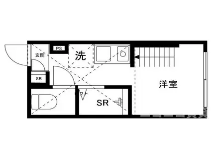 ハーモニーテラス和泉II(ワンルーム/1階)の間取り写真