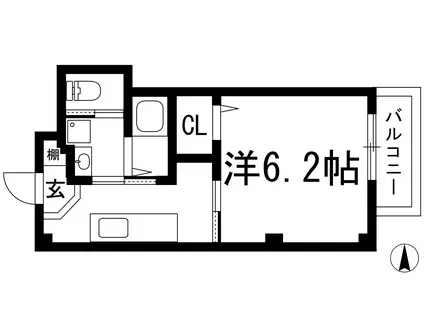 中央日進ビル(1K/3階)の間取り写真