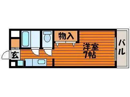 ラ・パルテール医大南(1K/3階)の間取り写真