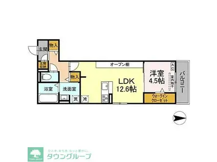 セレスティア森末町(1LDK/3階)の間取り写真