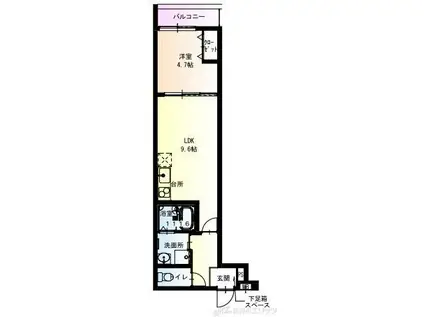 フジパレス茨木東宮町(1LDK/2階)の間取り写真