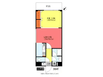 アヴァンツァーレ洗足(1LDK/1階)の間取り写真