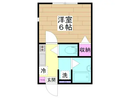 ル・グラン・ソレイユIII(1K/1階)の間取り写真