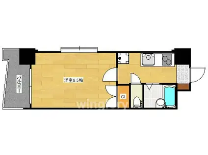 ロイヤル博多駅東84(1K/7階)の間取り写真