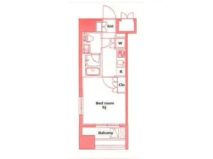 RISING PLACE 川崎(1K/7階)の間取り写真