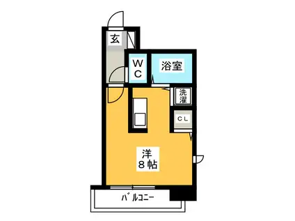 FLEX博多V(ワンルーム/7階)の間取り写真