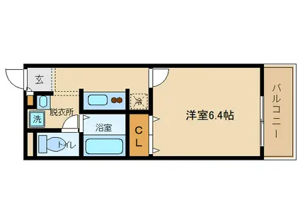 アンプルールリアライフ2(1K/2階)の間取り写真