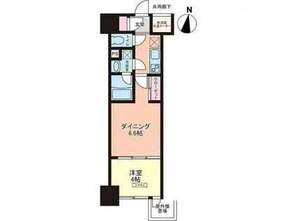 アーバンハイツ大町(1DK/5階)の間取り写真