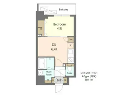 S-RESIDENCE新宿早稲田AVELIS(1DK/10階)の間取り写真