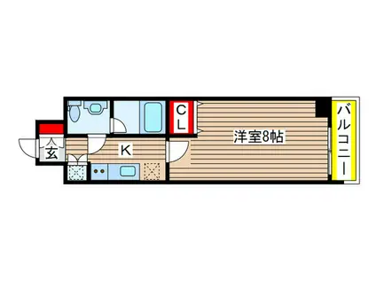 KDX千葉中央レジデンス(1K/3階)の間取り写真