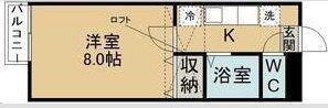 アクセスコート弐番館(1K/1階)の間取り写真