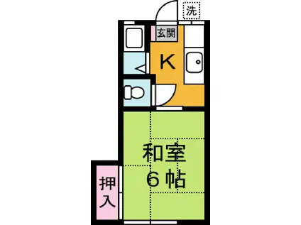 ハイツエイコー(1K/1階)の間取り写真