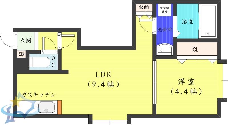 フェリスファミリアII(1LDK/2階)の間取り写真