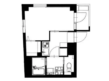 BCASA 亀戸(1K/1階)の間取り写真