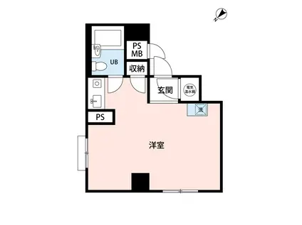 ライオンズマンション平沼第二(ワンルーム/3階)の間取り写真