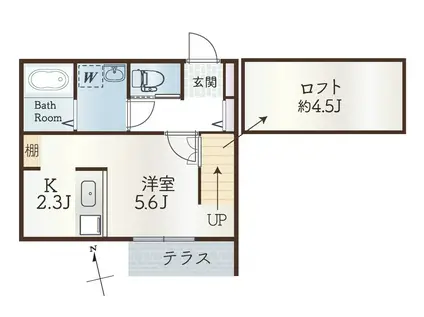 BT桃浜(1K/1階)の間取り写真