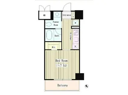 グレースヴィラ御茶ノ水(1K/7階)の間取り写真