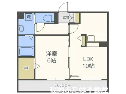D-ROOM博多南弐番館(1LDK/2階)の間取り写真