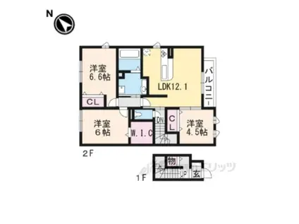 アリエッタ(3LDK/2階)の間取り写真