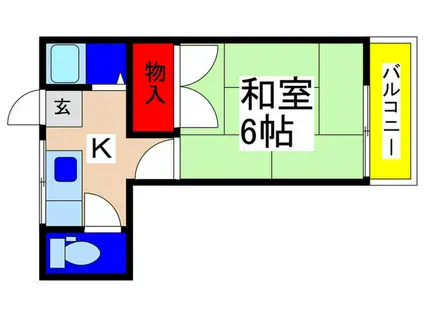 第5栗原コーポ(1K/1階)の間取り写真