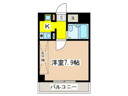 田沢ビル(1K/6階)の間取り写真