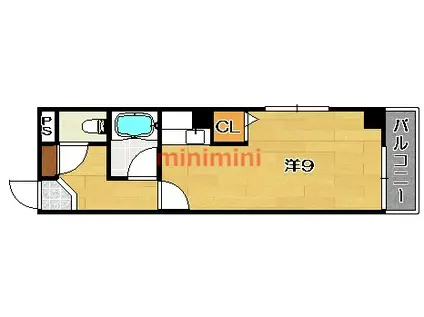 メゾン・ボーノ・ボーノ(ワンルーム/1階)の間取り写真