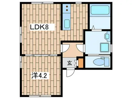 品川区南大井5丁目計画(1LDK/2階)の間取り写真