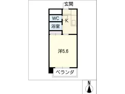 富士レイホービル第5(1K/2階)の間取り写真